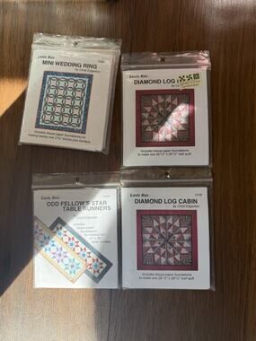 Little Bits Quilt Patterns Lot of 4 Cindi Edgerton Paper Piecing Foundation
